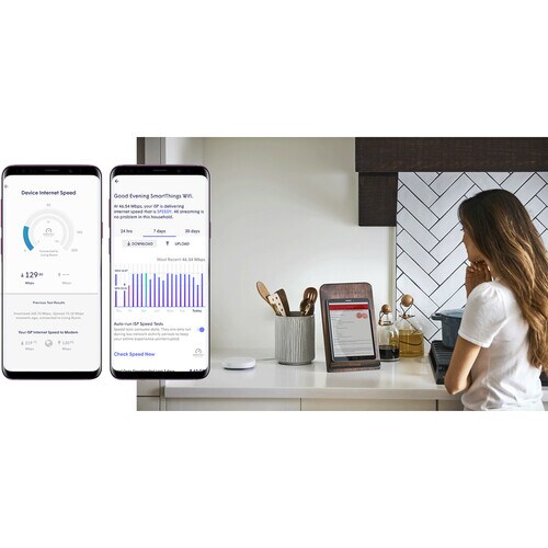 Samsung SmartThings Wi-Fi 5 IEEE 802.11ac Ethernet Wireless Router - 2.40 GHz ISM Band - 5 GHz UNII Band - 158.25 MB/s Wireless Speed - 1 x Network - ET-WV525KWEGUS - Image 13