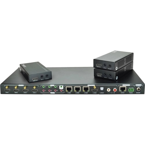 SIIG HDMI HDBaseT 4x4 4K Matrix Kit - 230ft (70m) @1080p & 131ft (40m) @4K Resolution CE-H23W11-S1 - CE-H23W11-S1