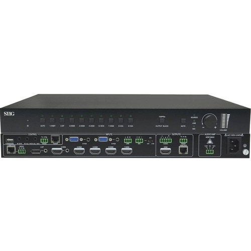 9X1 HDBASET 4K SCALER SWITCHER 1 DISPLAYPRT 5 HDMI 2 VGA 1 HDBASET - CE-H24311-S1