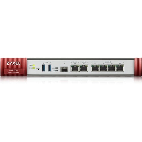 ZYXEL ZyWALL ATP200 Network Security/Firewall Appliance - 6 Port - 1000Base-T, 1000Base-X - Gigabit Ethernet - DES, 3DES, AES (256-bit), MD5, SHA-1, SHA-2 - 6 x RJ-45 - - ATP200 - Image 5