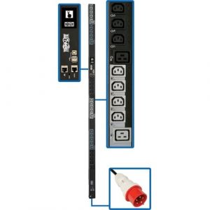 3-PHASE PDU SWITCHED 11.5KW 220/230/240V 24 C13 6 C19 16/20A - PDU3XEVSR6G20