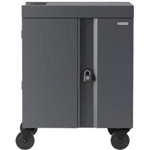 Bretford CUBE Cart - 2 Shelf - Push Handle - 4 Casters - Steel, Polypropylene - 30" Width x 26.50" Depth x 37.50" Height - Charcoal - For - TVC32PAC-90DC - Image 2