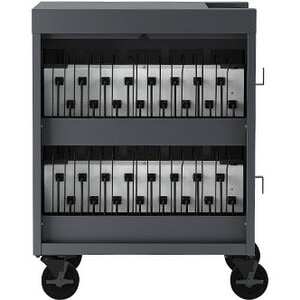 Bretford CUBE Cart - 2 Shelf - Push Handle - 4 Casters - Steel, Polypropylene - 30" Width x 26.50" Depth x 37.50" Height - Charcoal - For - TVC32PAC-90DC - Image 4
