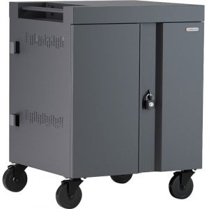 Bretford CUBE Cart - 2 Shelf - Push Handle - 4 Casters - Steel, Polypropylene - 30" Width x 26.50" Depth x 37.50" Height - Charcoal - For - TVC32PAC-90DC