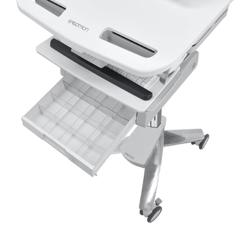 Ergotron StyleView® Cart with LCD Arm, LiFe Powered, 2 Drawers (2x1), US/CA/MX SV4412A21 - Image 3