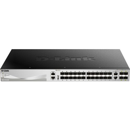 D-Link DGS-3130-30S Ethernet Switch - 2 Ports - Manageable - Gigabit Ethernet - 1000Base-X - 3 Layer Supported - Modular - 24 SFP Slots - Optical Fiber, Twisted - DGS-3130-30S