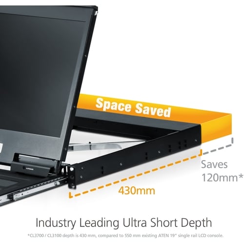19IN ULTRA SHORT DEPTH WIDESCRN LCD CONSOLE VGA/USB - CL3100NX - Image 5