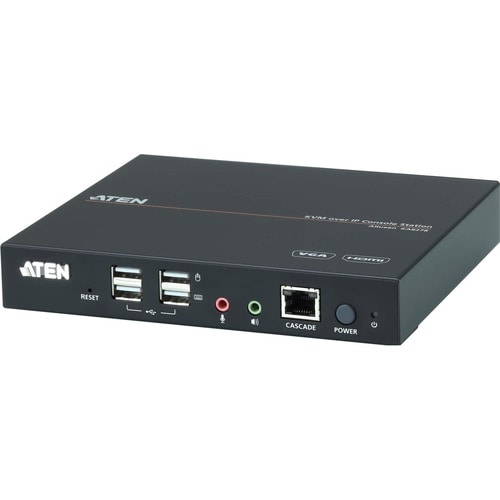 ATEN VGA/HDMI KVM over IP Console Station-TAA Compliant - 64 Computer(s) - 1 Remote User(s) - 1920 x 1200 Maximum Video Resolution - 2 x Network (RJ-45) - - KA8278