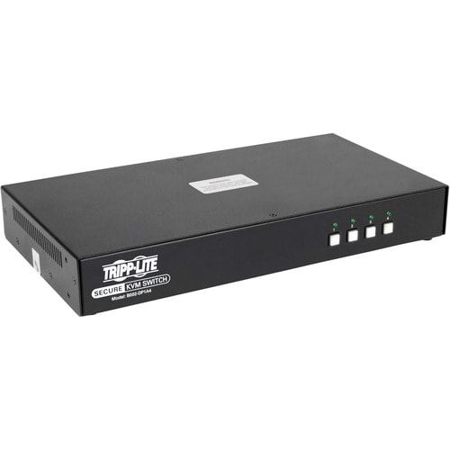 Tripp Lite by Eaton Secure KVM Switch, 4-Port, DisplayPort to DisplayPort, 4K, NIAP PP3.0 Certified, Audio, Single Monitor, TAA - 4 Computer(s) - 1 Local User(s) - 3840 - B002-DP1A4
