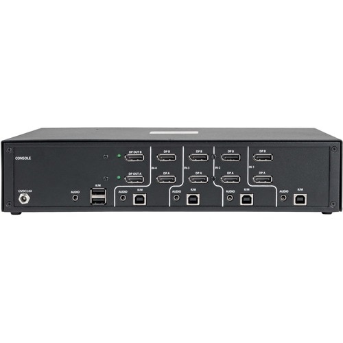 Tripp Lite by Eaton Secure KVM Switch, 4-Port, Dual Monitor, DisplayPort to DisplayPort, 4K, NIAP PP3.0 Certified, Audio, TAA - 4 Computer(s) - 1 Local User(s) - 3840 - B002-DP2A4 - Image 3