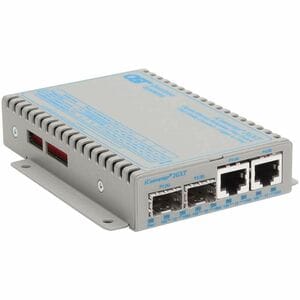 Omnitron Systems ICONVERTER 2GXT 2X 10/100/1000T TO 2X 100/1000X SFP US AC WIDE TEMP 8484-4-DW