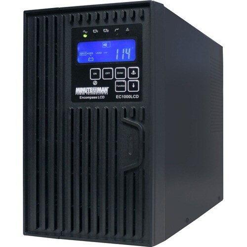 Minuteman 1000 VA On-line Tower UPS with 6 0utlets - Tower - 2 Minute Stand-by - 120 V AC Input - 110 V AC, 120 V AC, 127 - EC1000LCD
