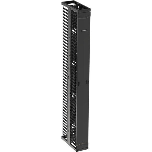 Panduit Double Sided Manager - Vertical Cable Manager - Black - 45U Rack Height - Acrylonitrile Butadiene Styrene (ABS), Steel, Metal - 1 Pack PR2VSD08 - PR2VSD08 - Image 2