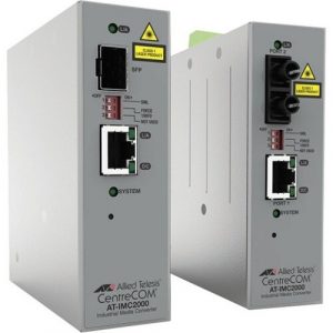 Allied Telesis IMC2000TP/SC Transceiver/Media Converter - 1 x Network (RJ-45) - 1 x SC Ports - Multi-mode - Gigabit Ethernet - 10/100/1000Base-T, 1000Base-SX - 0.55 km - DC - AT-IMC2000TP/SC-980
