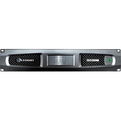 Crown DriveCore Install 4|300 Amplifier - 1200 W RMS - 4 Channel - Black - 20 Hz to 20 kHz - 650 W DCI4X300-U-USFX