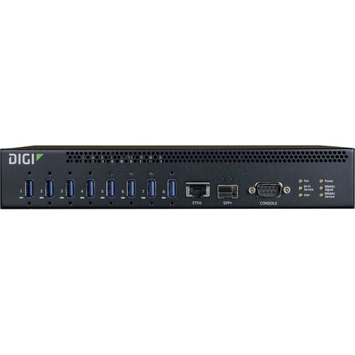Digi AnywhereUSB 8 Plus USB/Ethernet Combo Hub - 8 USB Port(s) - 1 Network (RJ-45) Port(s) - 8 USB 3.1 Port(s) - PC AW08-G300 - Image 2