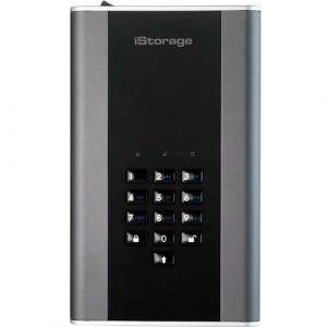 iStorage diskAshur DT2 12 TB Secure Encrypted Desktop Hard Drive | FIPS Level-3 | Password protected | Dust/Water Resistant. IS-DT2-256-12000-C-X - Thin Client Device Supported - USB 3.2 - IS-DT2-256-12000-C-X