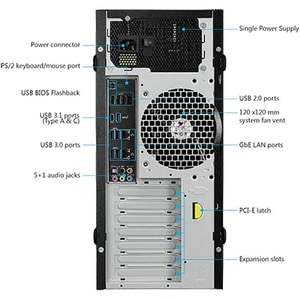 Asus Barebone System - Socket R4 LGA-2066 - 1 x Processor Support - Intel C422 Chip - 512 GB DDR4 SDRAM DDR4-2666/PC4-21300 Maximum RAM Support - 8 - ESC700 G4 - Image 4