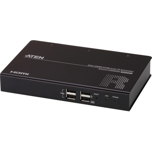 ATEN Slim HDMI Single Display KVM over IP Receiver - 1 Computer(s) - 1920 x 1200 Maximum Video Resolution - 1 x Network (RJ-45) - 4 x USB - KE8900SR