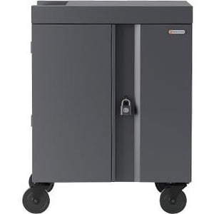 Bretford 36X COREMS PRE-WIRED USB-C BACK PANEL CONCRETE W/PACIFIC BLUE DOORS TVC36USBC-PA