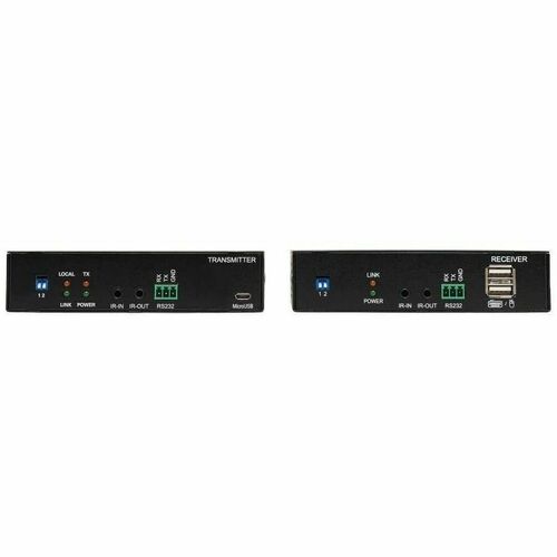 Eaton Tripp Lite Series HDMI over Fiber Extender Kit, Transmitter/Receiver, 4K 60 Hz, 4:4:4, RS-232, IR, Multimode LC, 985 ft. (300 m), TAA - HDMI over Fiber Extender - B127F-1A1-MM-HH