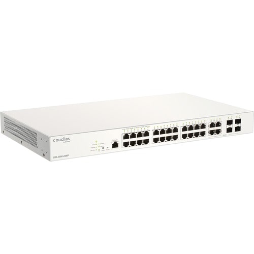 D-Link 28-Port Nuclias Cloud-Managed PoE Switch - 28 Ports - Manageable - 2 Layer Supported - Modular - 4 SFP Slots - Optical Fiber, Twisted Pair - DBS-2000-28MP - Image 2