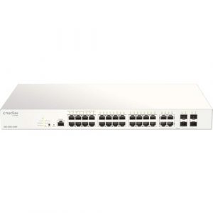 D-Link 28-Port Nuclias Cloud-Managed PoE Switch - 28 Ports - Manageable - 2 Layer Supported - Modular - 4 SFP Slots - Optical Fiber, Twisted Pair - DBS-2000-28MP