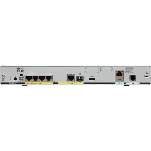 Cisco C1111-4P Router - Refurbished - 5 Ports - PoE Ports - Management Port - 1 - Gigabit Ethernet - Rack-mountable, Desktop - 1 Year C1111-4P-RF - C1111-4P-RF - Image 3