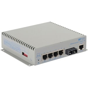 Omnitron Systems OMNICONVERTER GPOE+/M 2KM 4X 10/100/1000T - 1000X SC MM AC 9522-6-14-1