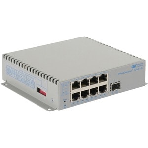 Omnitron Systems OMNICONVERTER GPOE+/SX 8X 10/100/1000T - 1000X SFP DC 9459-0-18-9