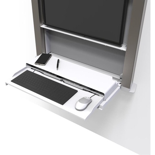 Ergotron CareFit Mounting Enclosure for LCD Display, Mini PC, Computer - White - Height Adjustable - 24" to 27" Screen Support - 23.59 lb Load Capacity - 100 - 61-367-030 - Image 2