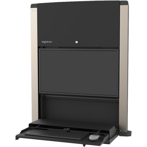 Ergotron CareFit Mounting Enclosure for Display Screen, Computer, Workstation - Matte Black - 24" to 27" Screen Support - 23.50 lb Load Capacity - 75 x 75, 100 - 61-367-060 - Image 2