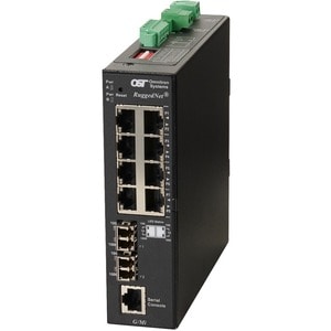 Omnitron Systems RUGGEDNET G/MI LC SM 12KM 1310 8X 10/100/1000T 2X 1000X DC EXT 2847-1-28-2Z