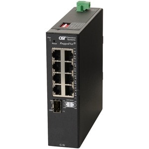 Omnitron Systems RUGGEDNET G/SI SFP SWITCH 8X 10/100/1000T 1000X SFP DC EXT 2899-0-18-1Z
