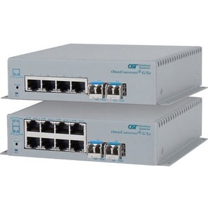 Omnitron Systems OMNICONVERTER G/SX SC MM 550M 4X 10/100/1000T TO 1000X DC EXT TMP 2862-0-14-9Z