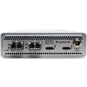 ATTO ThunderLink N3 3102 (SFP+) - Thunderbolt 3 - 2 Port(s) - Optical Fiber - 10GBase-X - Portable TLN3-3102-DE0