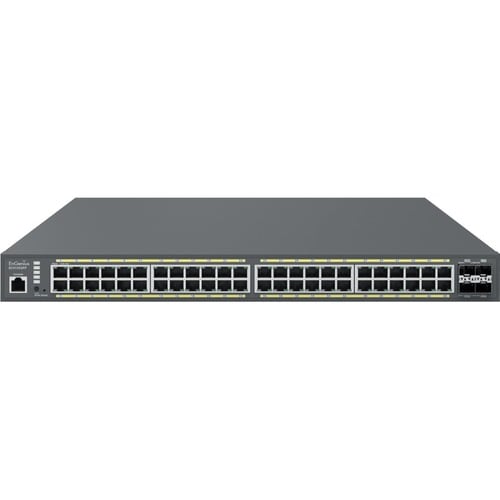 Engenius Tech 48PORT CLOUD MANAGED 1U RM 19GBE L2 POE+ SW 4X10GB SFP+ 3AT ECS1552FP