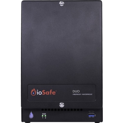ioSafe Duo 16TB RAID 1 USB 3.2 Fireproof/Waterproof Desktop Hard Drive - 2 x HDD Supported - 16 TB Supported HDD Capacity - RAID Supported - 0, 1, - 72400-1940-1200 - Image 2
