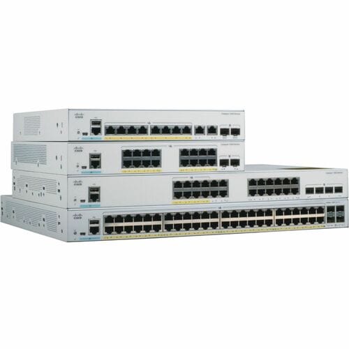 Cisco Catalyst C1000-8FP Ethernet Switch - 8 Ports - Manageable - Gigabit Ethernet - 10/100/1000Base-T, 1000Base-X - 2 Layer Supported - Modular - 2 SFP Slots - 110 - C1000-8FP-2G-L