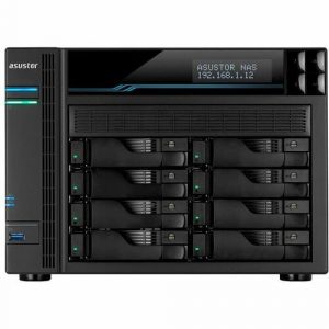 Asustor Lockerstor 8 AS6508T - 8 Bay NAS, 2.1GHz Quad-Core, 2 M.2 NVMe SSD Slot, 10GbE Port, 2.5GbE Port, 8GB RAM DDR4, Enterprise Network Attached Storage (Diskless) - - AS6508T
