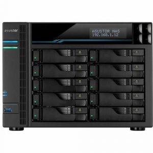 Asustor Lockerstor 10 AS6510T - 10 Bay NAS, 2.1GHz Quad-Core, 2 M.2 NVMe SSD Slot, 10GbE Port, 2.5GbE Port, 8GB RAM DDR4, Enterprise Network Attached Storage (Diskless) - - AS6510T