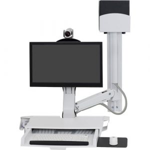 SV COMBO ARM WORKSURFACE W/ SML CPU HOLD PAN BWT - 45-594-216