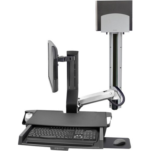 SV COMBO ARM WORKSURFACE W/ MED CPU HOLD PAN POL - 45-595-026