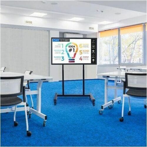 Sharp NEC Display Motorized Height Adjustible Cart - 55" to 86" Screen Support - 280 lb Load Capacity - Powder Coated Black - For LED, LCD, Touch Screen - SR598ML3E - Image 2