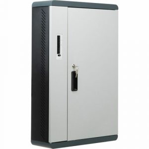 CTA Digital Wall-Mounted Charge Station Security Cabinet for Tablets - Up to 14" Screen Support - Wall Mountable - Steel, Plastic QPAD-WMCS - QPAD-WMCS
