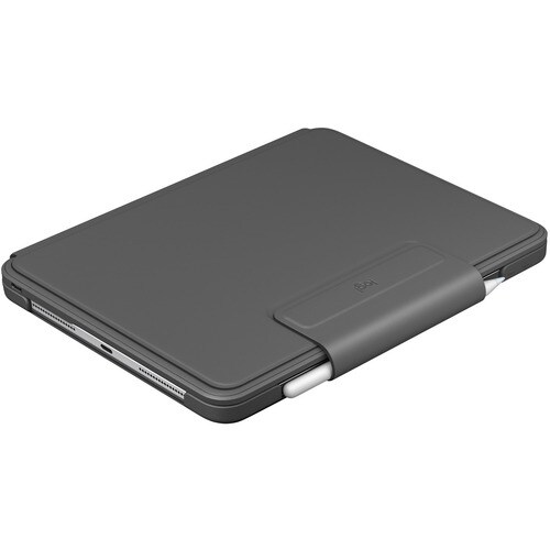 Logitech Slim Folio Pro Keyboard/Cover Case (Folio) for 12.9" iPad Pro (3rd Generation), iPad Pro (4th Generation) Tablet - Oxford Gray - Scuff Resistant, Scratch Resistant, Spill Resistant, - 920-009703 - Image 2