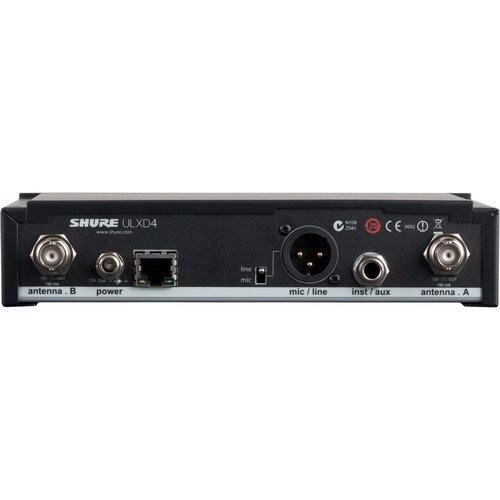 Shure Digital Wireless Receiver - 174 MHz to 216 MHz Operating Frequency - 25 kHz - 328.08 ft Operating Range ULXD4=-V50 - ULXD4=-V50 - Image 3