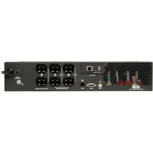 Eaton Tripp Lite Series SmartPro 120V 1000VA 800W Line-Interactive Sine Wave UPS, 2U, WEBCARDLX, LCD, USB, DB9, 6 Outlets - 2U Rack-mountable - AVR - 4 Hour Recharge - SMART1000RM2UN - Image 3