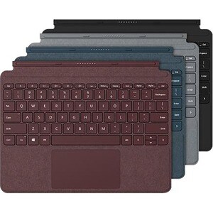 Microsoft Signature Type Cover Keyboard/Cover Case Microsoft Surface Go, Surface Go 2 Tablet - English Keyboard - Ice Blue - Fabric, Alcantara Body - 7.5" Height x 9.8" - KCS-00105 - Image 3