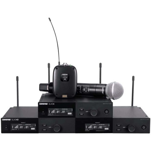 Shure SLX-D Digital Wireless Systems - 514 MHz to 558 MHz Operating Frequency - 20 Hz to 20 kHz Frequency Response SLXD14/153T-H55 - SLXD14/153T-H55